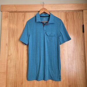 Oakley Turquoise Blue Polo Golf Shirt